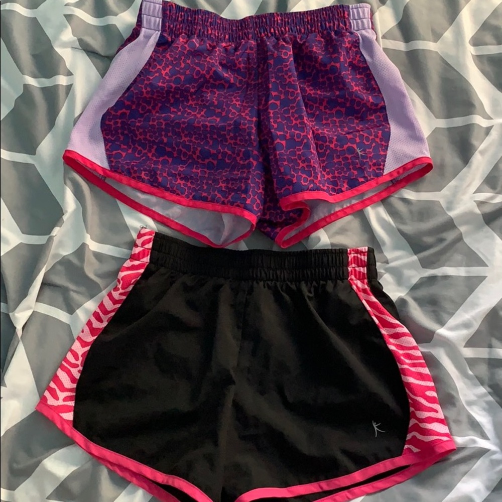 Two girls danskin shorts